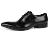 Formal Black Business Leather Oxford Dress Shoes for Men