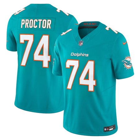 Men's Miami Dolphins #74 Kadyn Proctor Aqua 2026 NFL Draft Vapor F.U.S.E. Limited Jersey