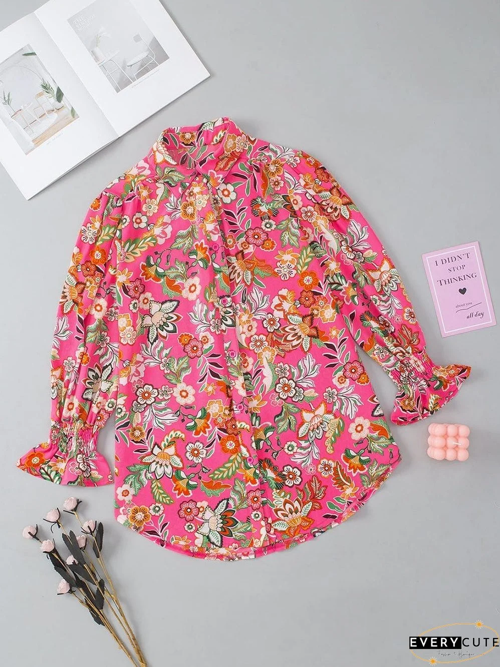 Lightweight Floral Button-Down