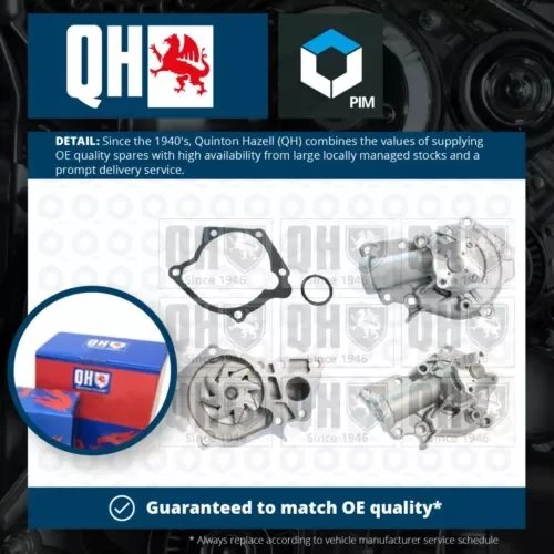 Dronehint Water Pump QCP3738 Quinton Hazell Coolant 2510038450 Genuine Quality Guaranteed Parts