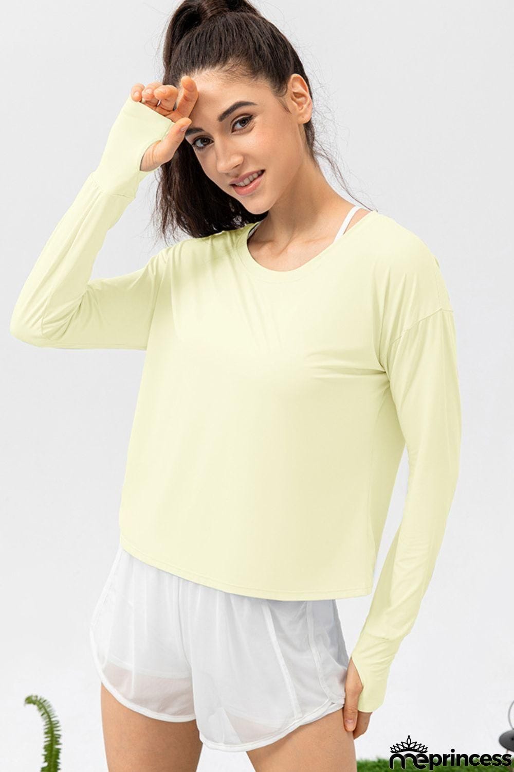 Breathable Round Neck Dropped Shoulder Top