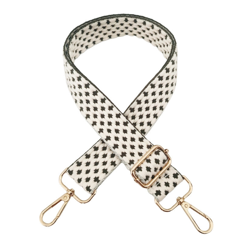 Polyester Cotton Color Block Bag Strap