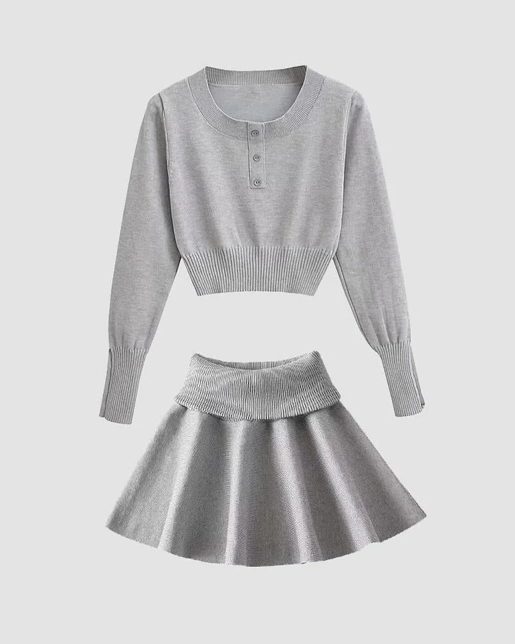 Angelsalt Sweater and Skirt Coord Set
