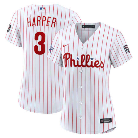 Women's Philadelphia Phillies #3 Bryce Harper Nike White 2026 All-Star Game Replica Jersey
