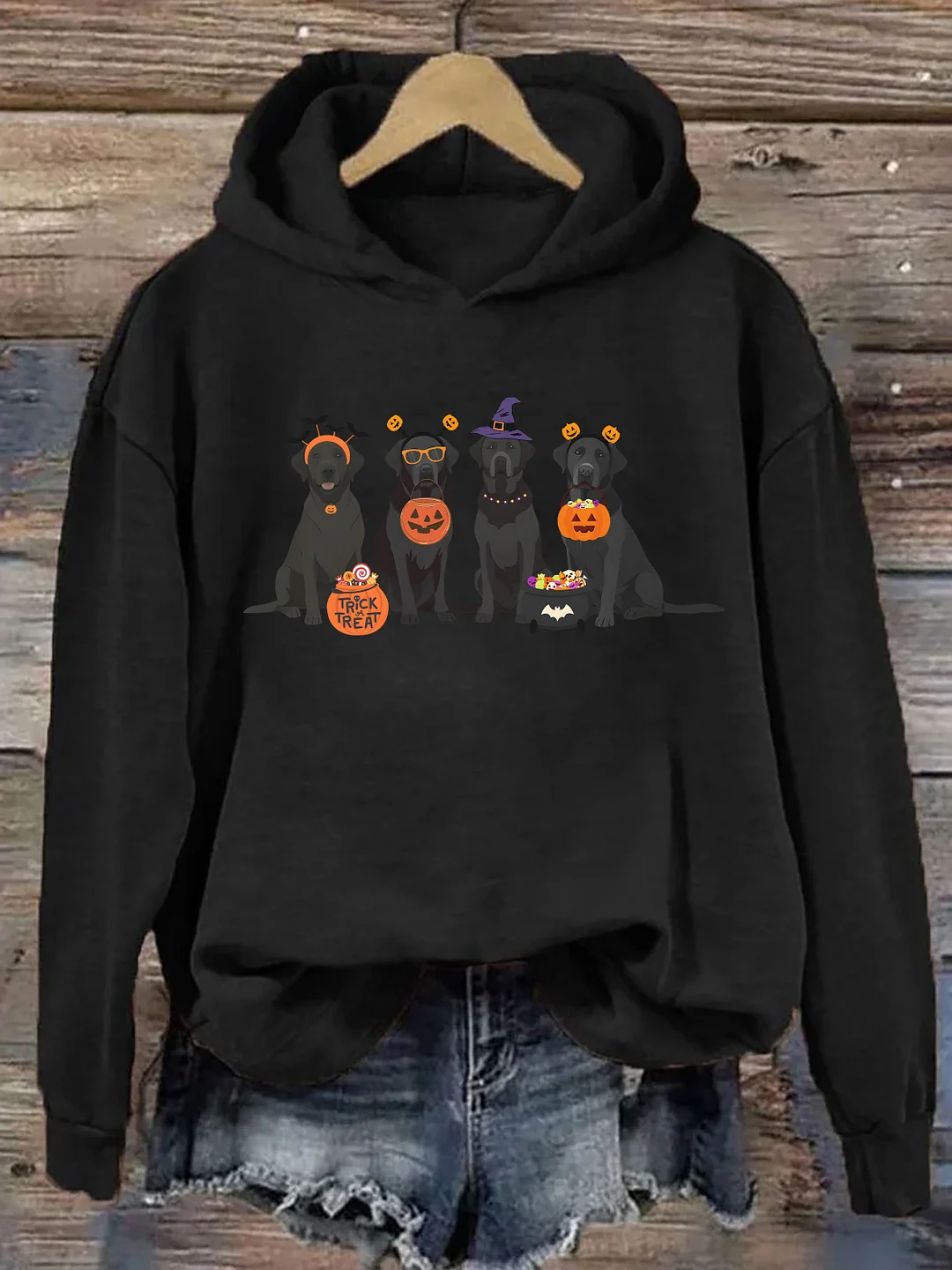 Halloween Black Lab Hoodie