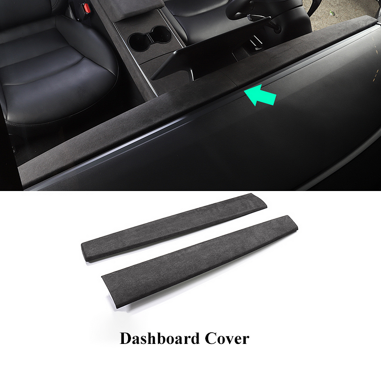 Tesla Model 3 Y Alcantara Suede Cover Set Center Console Armest Dashboard Suede Cover Wrap