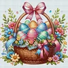 Easter Eggs In Flower Basket-14CT Stamped Cross Stitch 40*40cm/15.75*15.75in