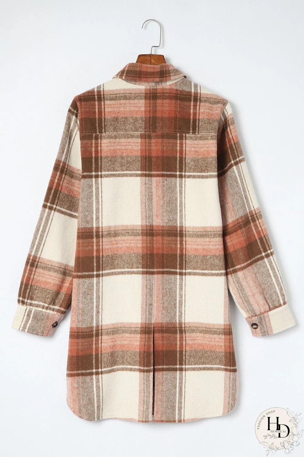 Warm Plaid Shirt Jacket for Fall