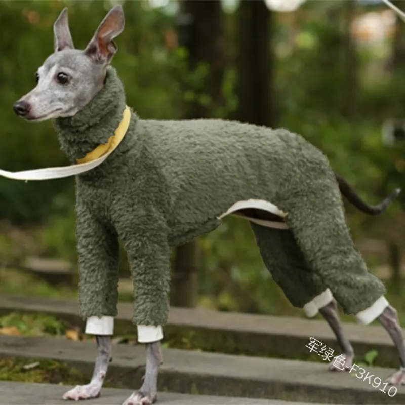 Brownm Brownm Double-Sided Velvet Dog Suit New Pet Clothing Pure Color Four-Legged Dog Suit Warm Clothes