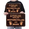 If Money Can't Buy Happiness, Explain Motorcycles And Beers - Metal Tin Signs(8*12Inch/12*16Inch) - Bar