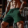 Men's Oversized Stretch Waffle Athletic Fitness Shorts Casual Comfort Daily Basic Elastic Waist Lace-Up Shorts by Inlyline