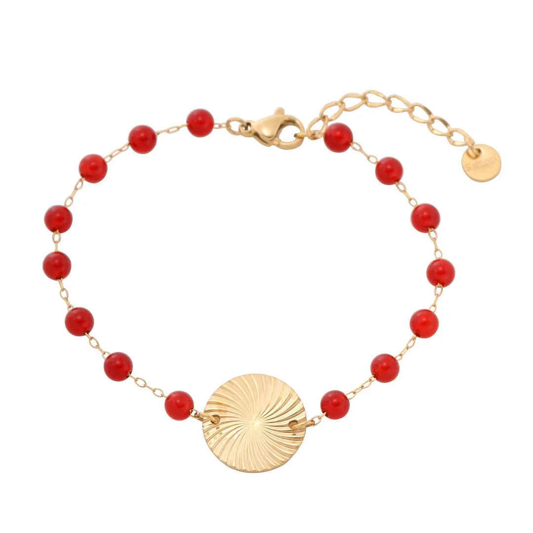 Color Pattern Round Brand Titanium Steel Bracelet