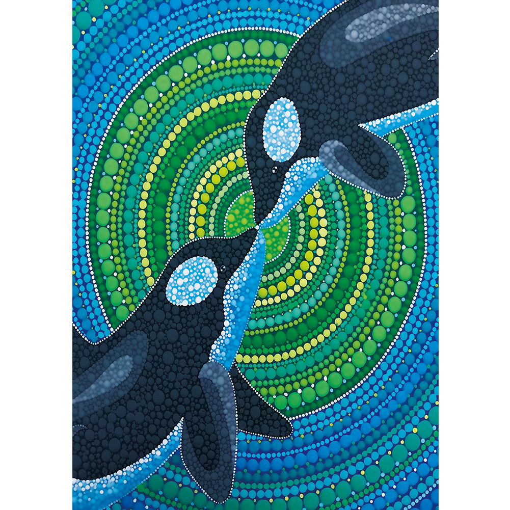 

Dolphin - Crystal Round Drill Diamond Painting - 30*40CM, 501 Original