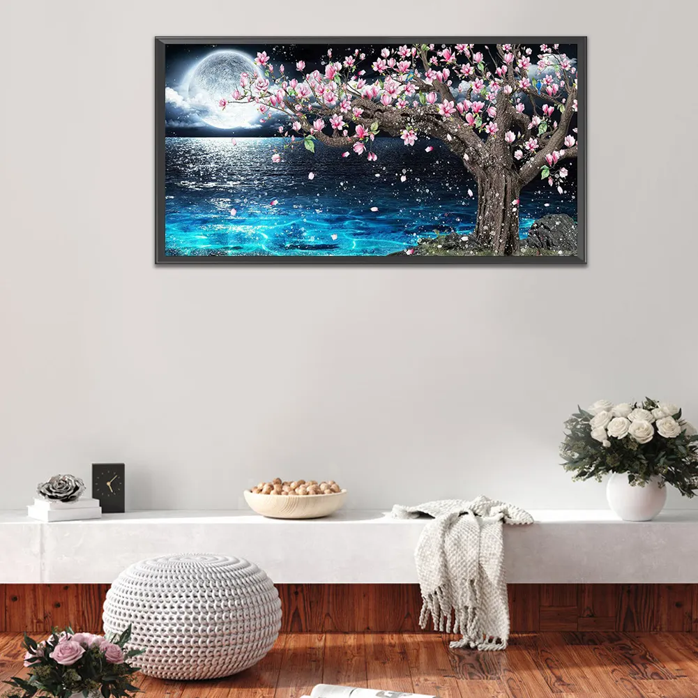 Diamond Painting - Full Round Drill - Moon Peach Blossoms(80*30cm)