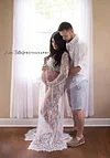 Maternity Photo Shoot Pregnant Photography Props Long Sleeve Dress