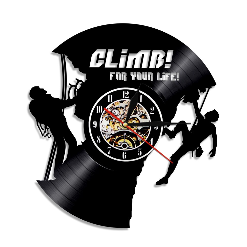 

Climb For Your Life Motivational - Vinyl Record Wall Clock - Without LED, 501 Original