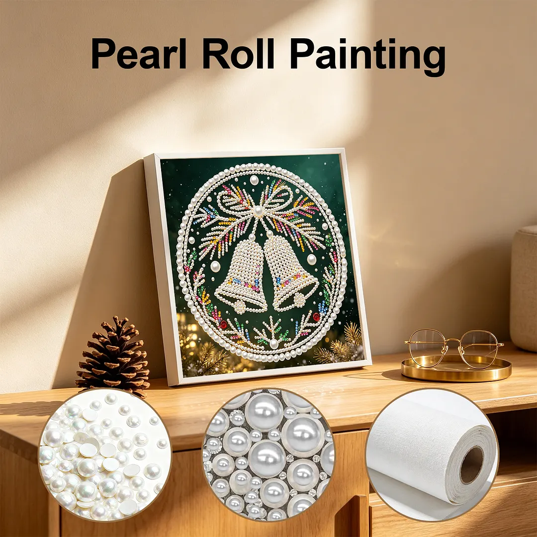 Bell Dream DIY Pearl Painting Kit for Adult Christmas 30x30cm Home Decor