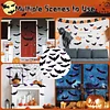 Halloween 3D LED Bat Night Lights, Various Sizes, Perfect for Halloween Parties and Bedroom Window Decorations