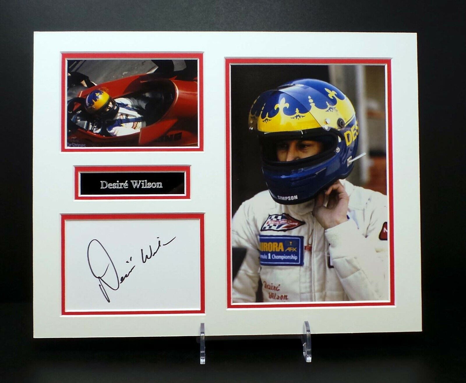 Desire WILSON Signed Mounted Photo Poster painting Display AFTAL RD COA Former Racing Driver