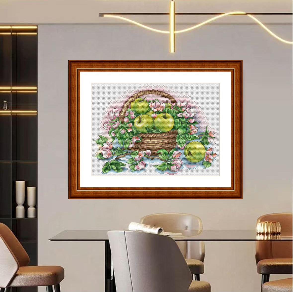 1set DIY Printed Cross Stitch Kit 【CC2793- Green apple】printed (stamped) cross-stitch Painting Fairy Cross Stitch