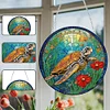 >SALE<Sea Turtle 2D Flat DIY Diamond Art Pendant Window Hanging Art for Home Decor