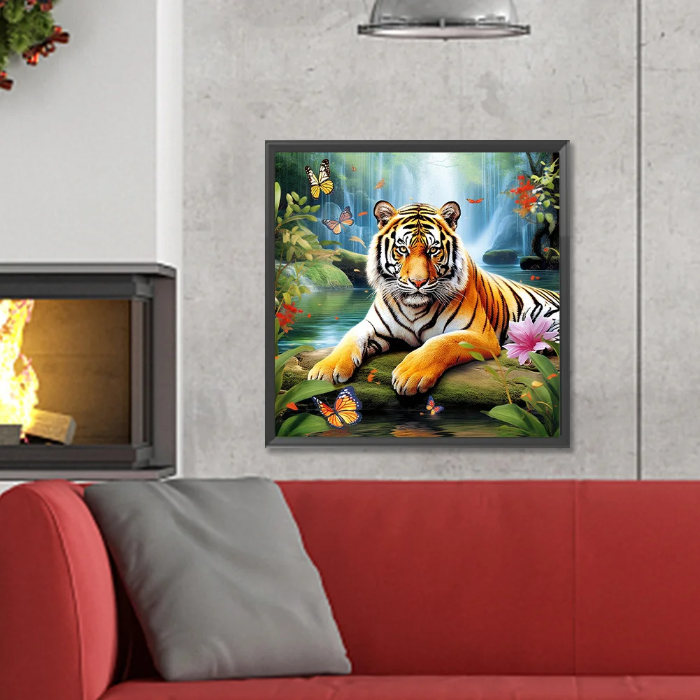Diamond Painting - Full Round Drill - Forest Tiger(Canvas|30*30cm)