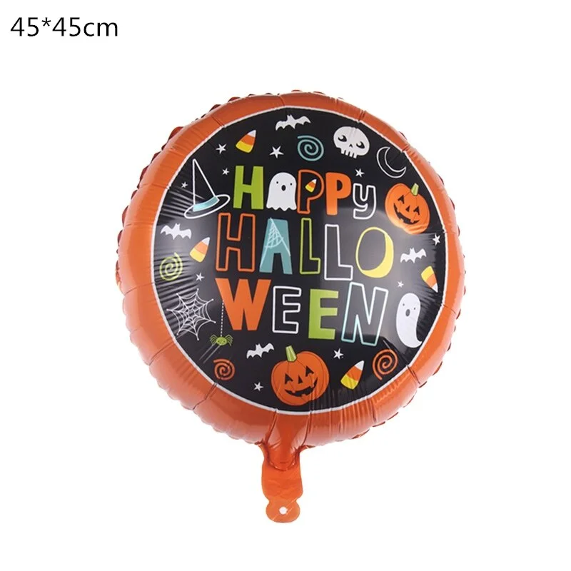 Halloween Pumpkin Ghost Balloons Halloween Decorations Spider Foil Balloons Inflatable Toys Bat Globos Halloween Party Supplies
