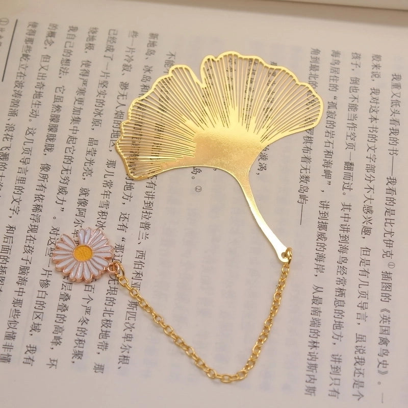 Fashion Brass Gift Hollow Tassel Bookmark