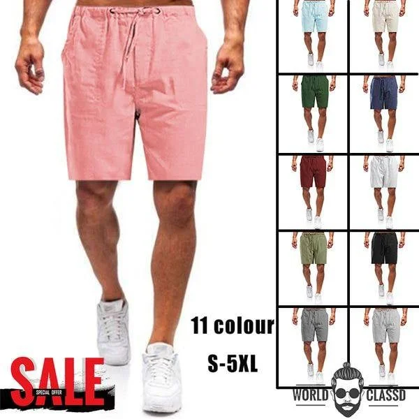 Men's linen loose casual shorts