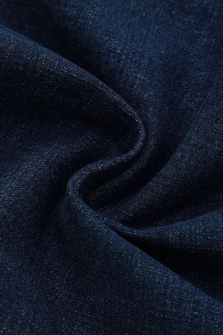 Denim Casual Loose Plain Jeans