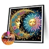 (4er Pack) Mondsonne - speziell geformtes Diamantgemälde - 30*30cm