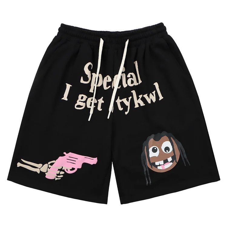 High Version Of Funny Puff Print Trendy Shorts