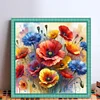 Poppy-11CT Stamped Cross Stitch 40*40cm/15.75*15.75in