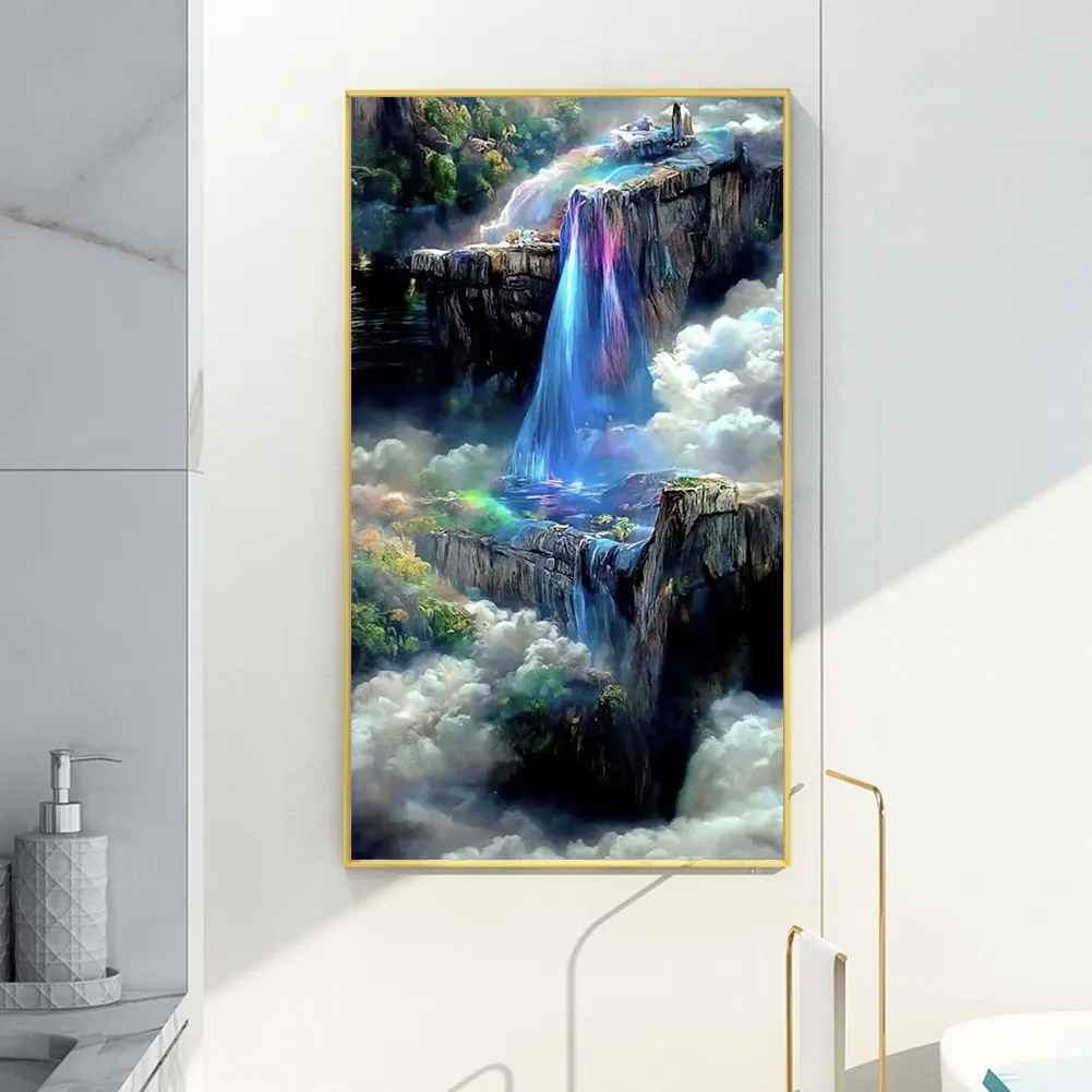 Full Round Diamond Painting 40*70cm - Fantasy Waterfall