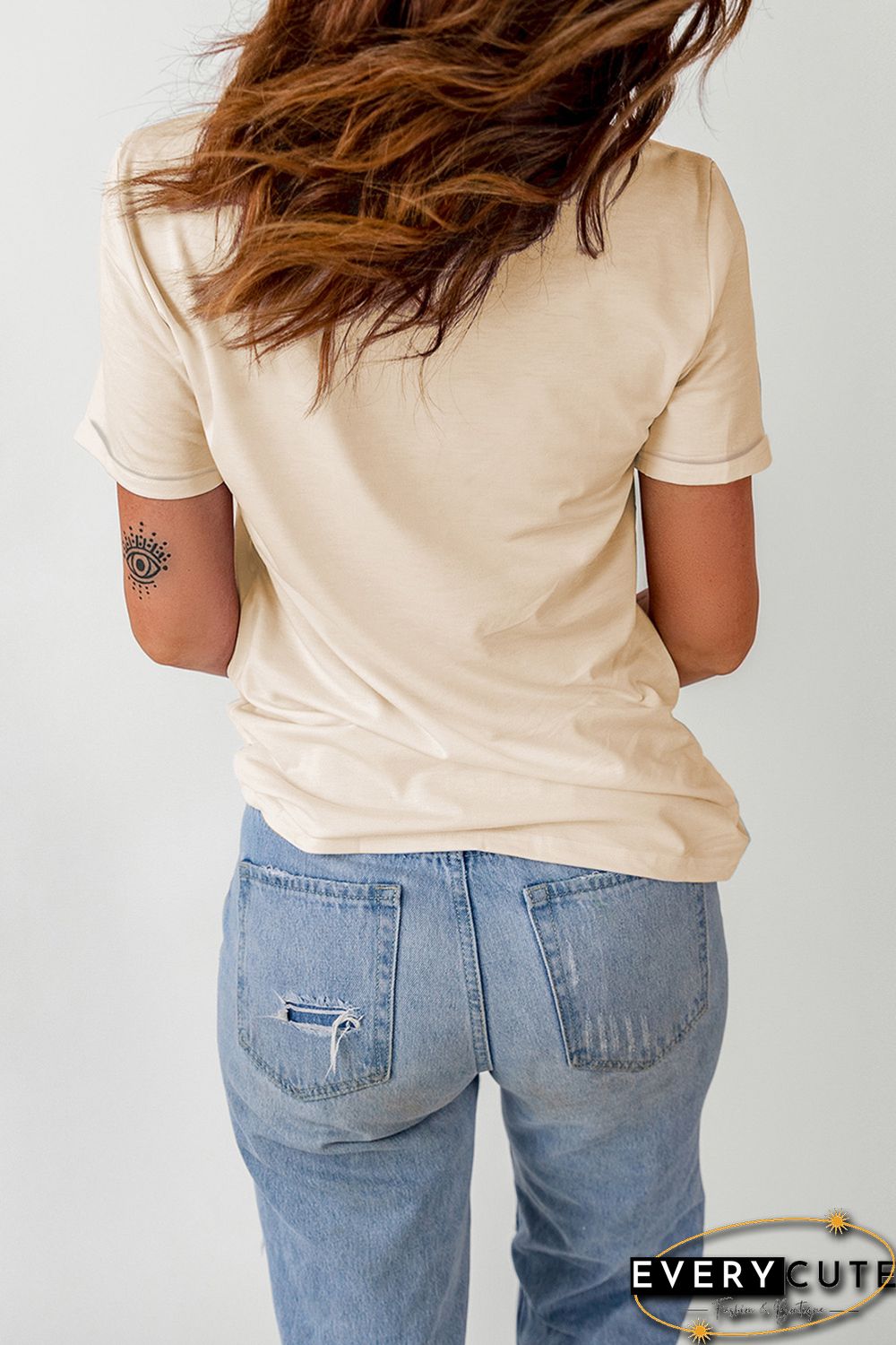 Khaki SAVE THE AMERICAN FARMER Graphic Print Tee