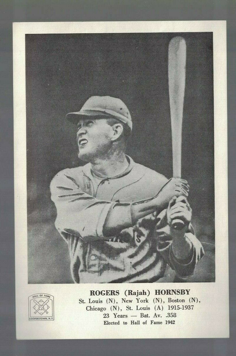 Rogers Hornsby STL. Cardinal 1963 Hall of Fame 5x7 Paper Picture Pack Photo Poster painting PL