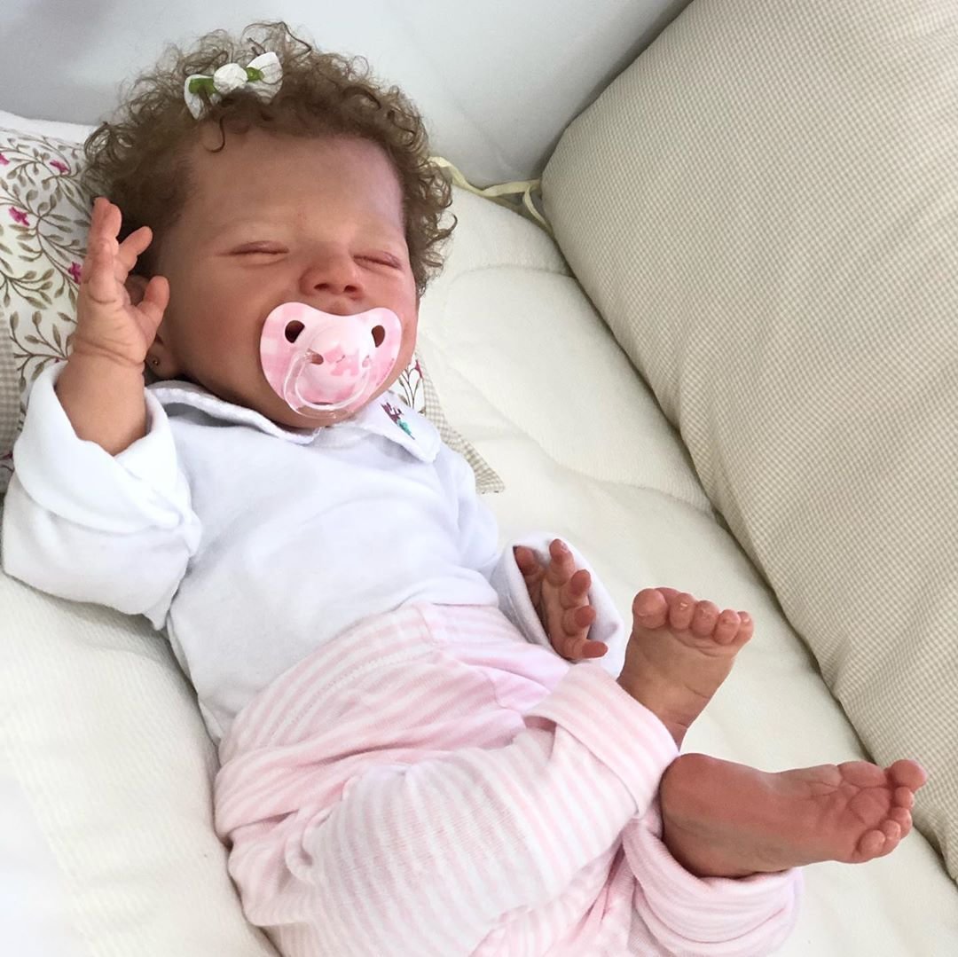 15'' Etel Realistic Baby Girl Doll with “Heartbeat” and Sound