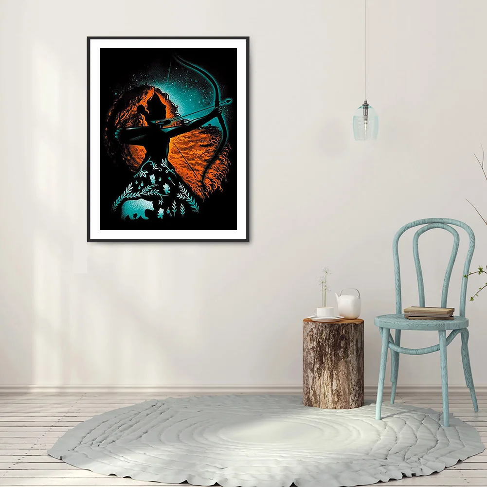 Diamond Painting - Full Round Drill - Princess Silhouett(30*40cm)