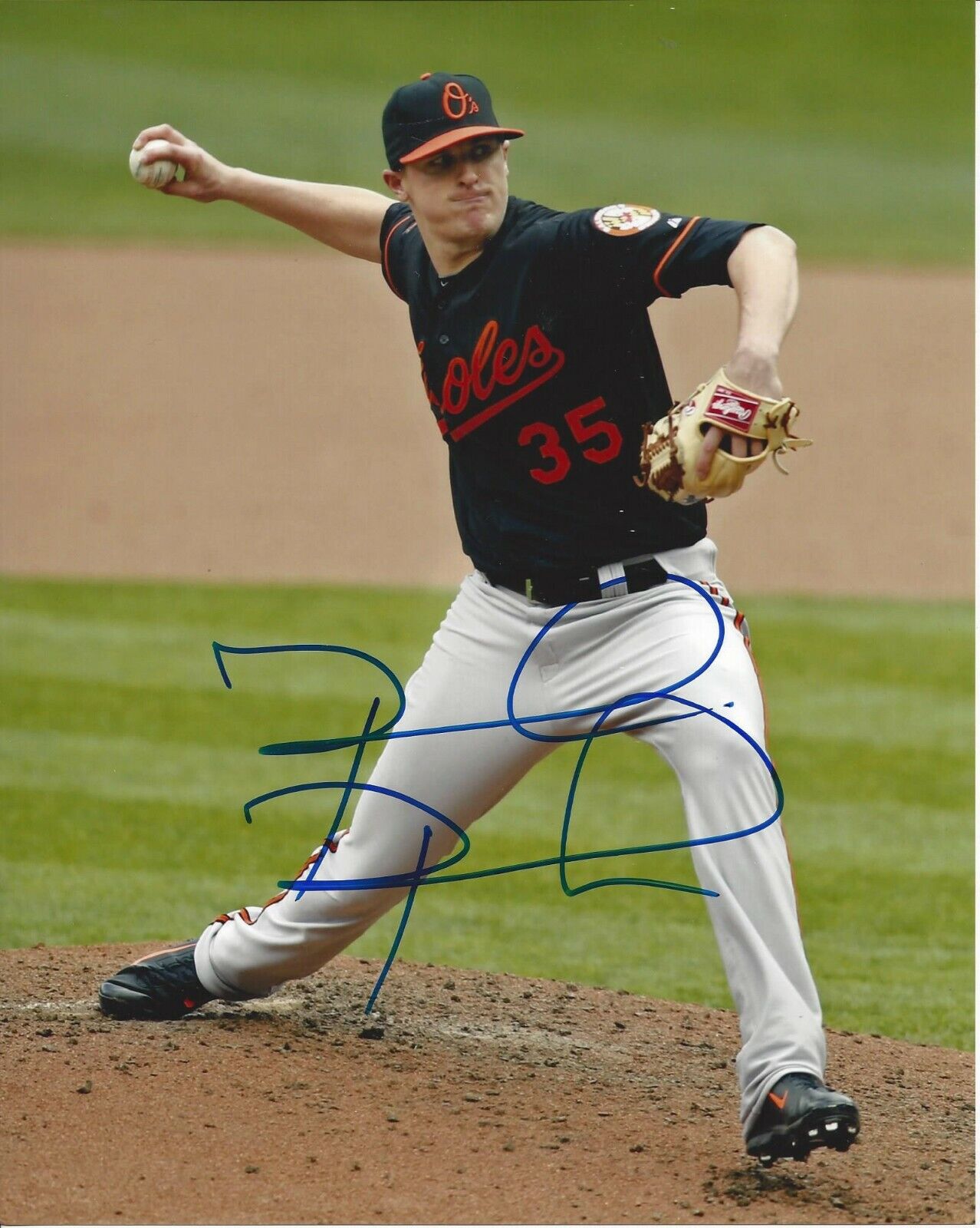 Brad Brach autographed 8x10 Baltimore Orioles#S842