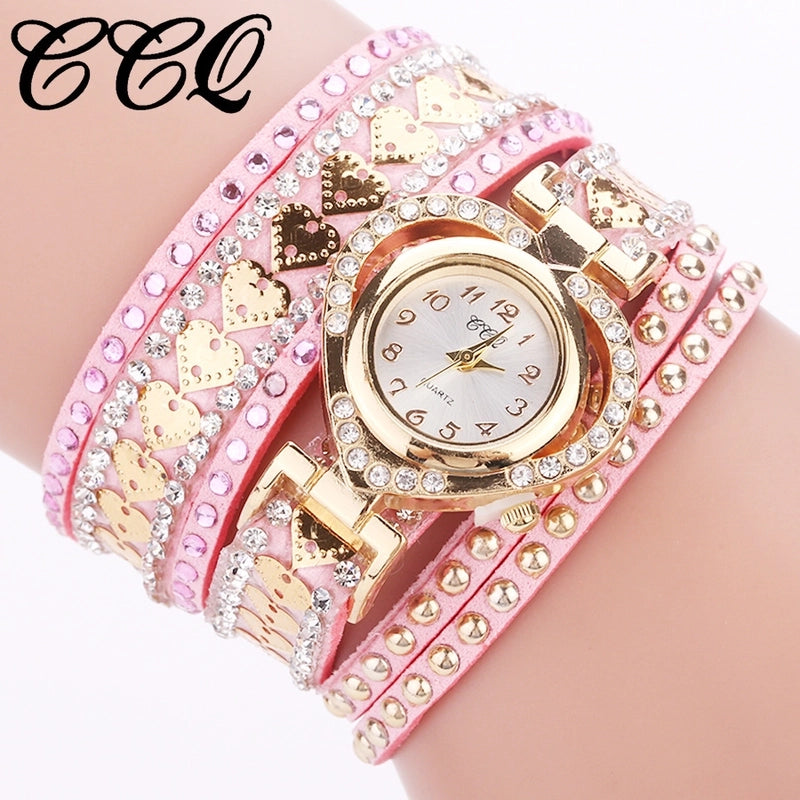 Modern Style Heart Shape Buckle Quartz Watch Women’s Watches