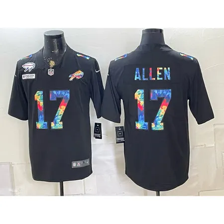 Men's Buffalo Bills #17 Josh Allen Black Vapor Limited Jersey IBOK