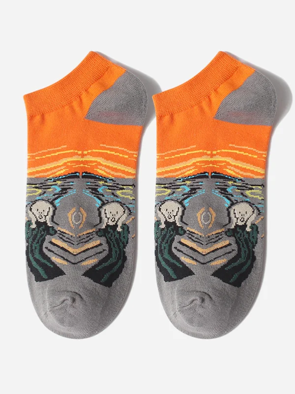 Van Gogh Series Oil Painting Printed Socks