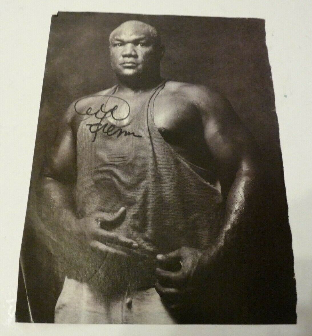 George Foreman Signed Autographed Magazine Page Photo Poster painting PSA BAS Guaranteed Boxing