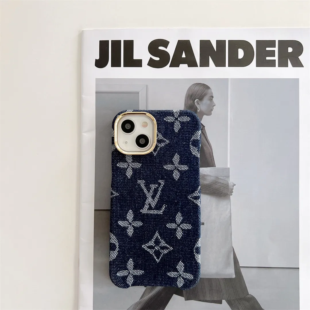 LV Monogram Denim Jacquard Fabric Apple iPhone Case