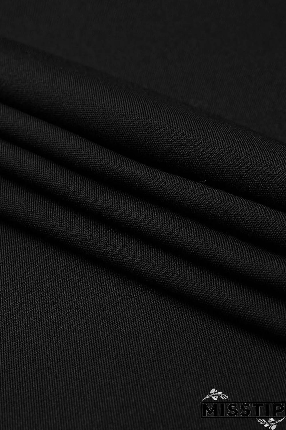 Black Casual Solid Patchwork Fold Asymmetrical V Neck Princess Plus Size Dresses