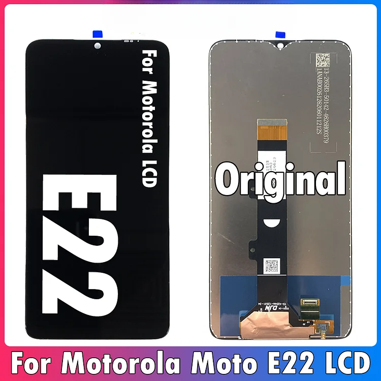 Original 6.5" For Moto E22 LCD Display Touch Screen Digitizer Assembly For Motorola Moto E22 LCD Replacement Repair Parts