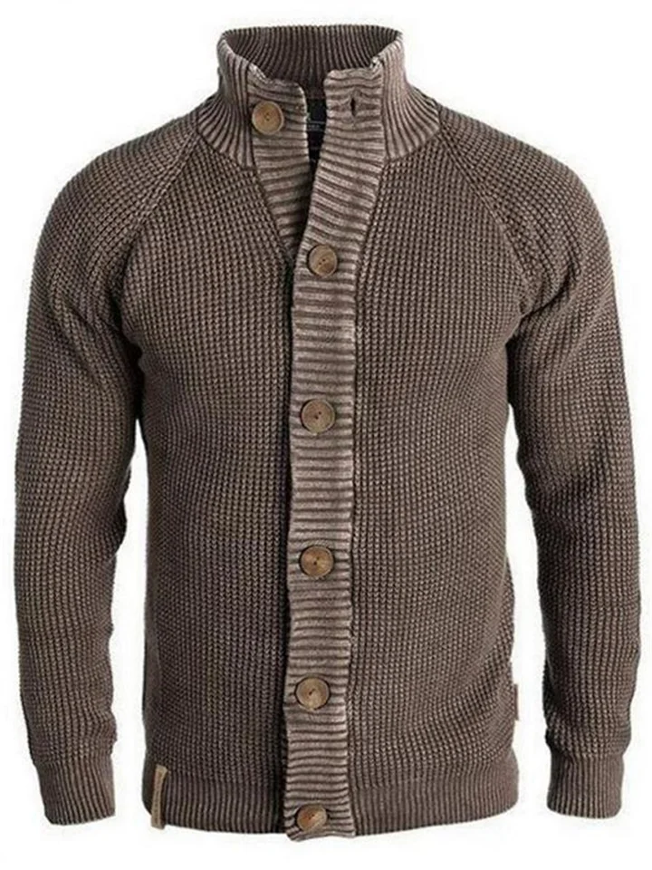 Long Sleeve Single Breasted Knitting Cardigan Sweater
