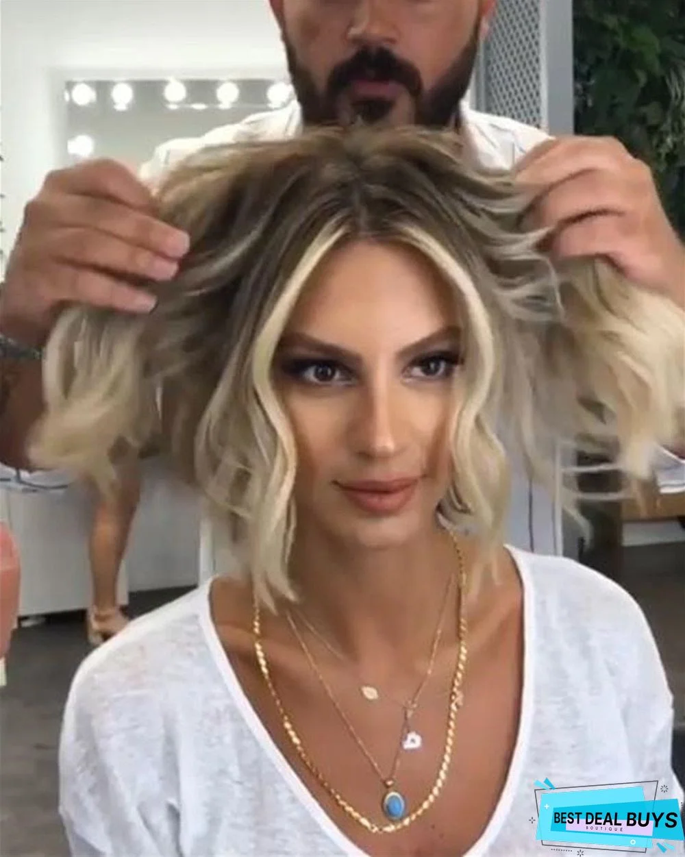 Women's Fashion High-temperature Silk Bobo Head Short Curly Hair