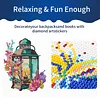 6pcs Diamonds Painting Warm Lamp Christmas Atmosphere Window Stickers For Home Decor