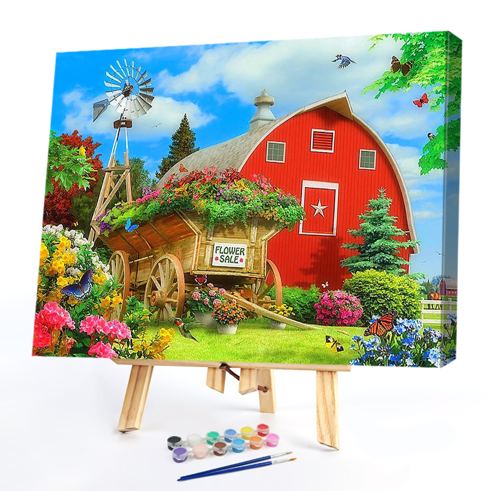 

50*40CM - Paint By Numbers - Red House, 501 Original